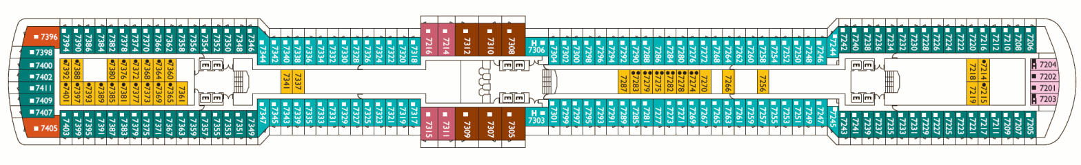 Deckplan Ibisco Deck – Costa Deliziosa