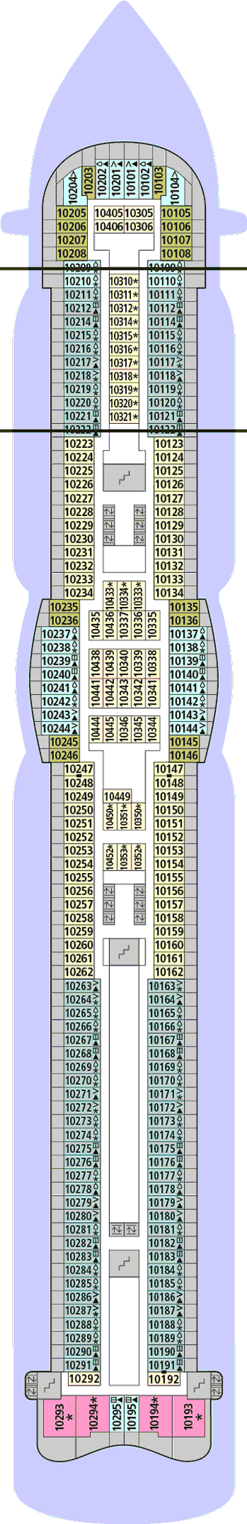 Deckplan Deck 10 – AIDAperla