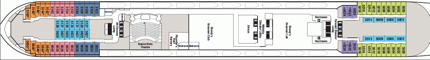 Deckplan Deck 5 – Disney Magic