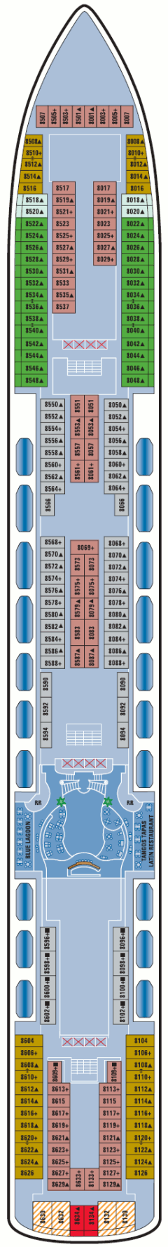 Deckplan Deck 08 – Norwegian Jewel