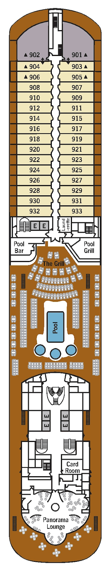 Deckplan Deck 9 – Silver Spirit