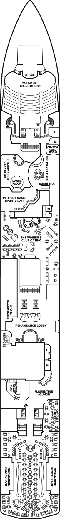 Deckplan Promenade Deck – Carnival Pride