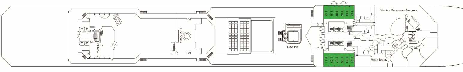 Deckplan Virgo Deck – Costa Serena