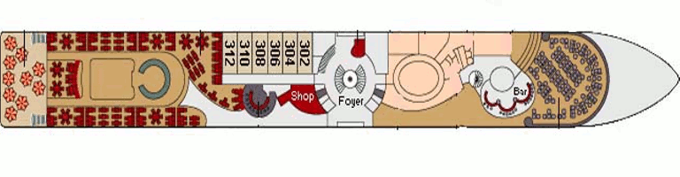 Deckplan Deck 3. – A-Rosa Mia