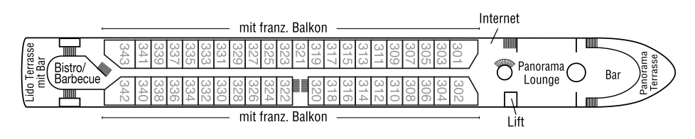 Deckplan Oriondeck – Alina