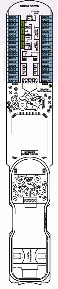 Deckplan SPA Deck – Carnival Magic