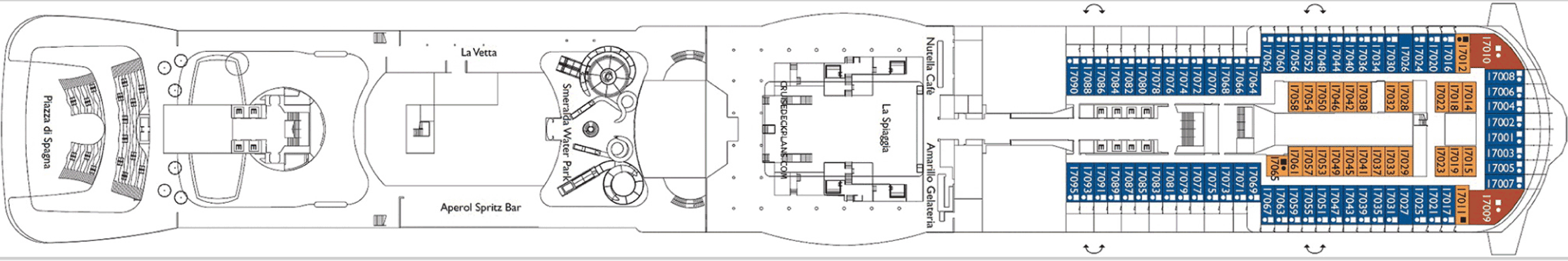 Deckplan Deck 17 – Costa Smeralda