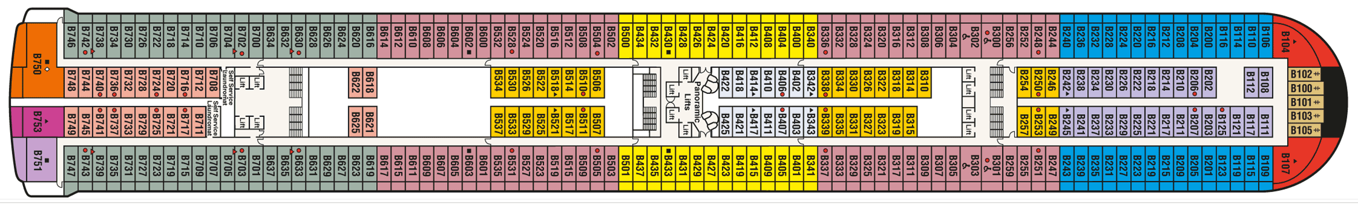 Deckplan Deck 11 Baja – Sapphire Princess