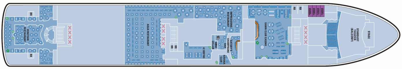 Deckplan Deck 6 – Norwegian Star