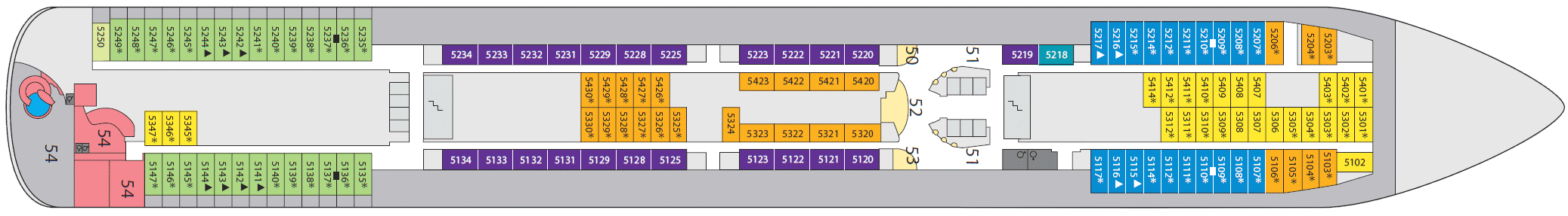 Deckplan Deck 5 – AIDAblu