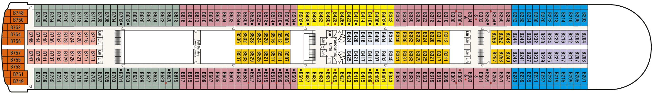 Deckplan Deck 11 Baja – Emerald Princess