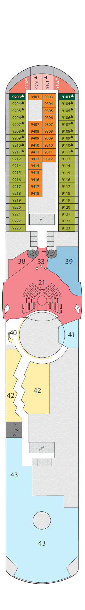Deckplan Deck 9 – AIDAdiva