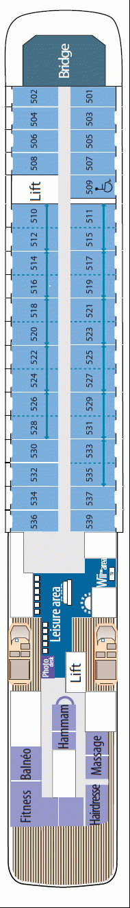 Deckplan Deck 5 Le Normandie – Boréal
