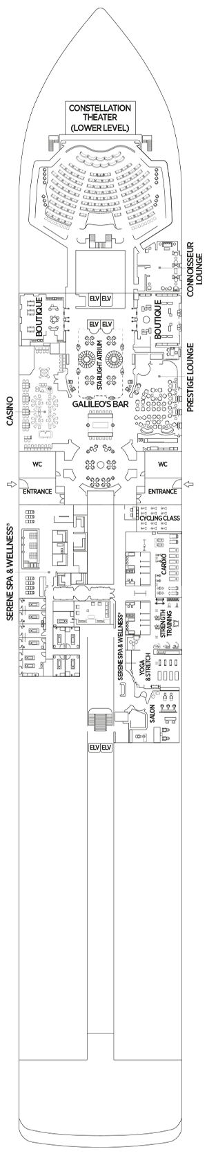 Deckplan Deck 4 – Seven Seas Prestige