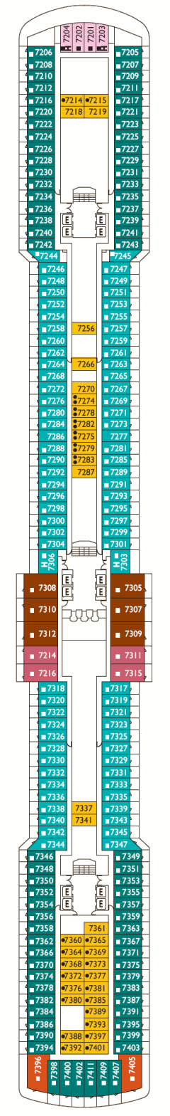 Deckplan Ibisco Deck – Costa Deliziosa