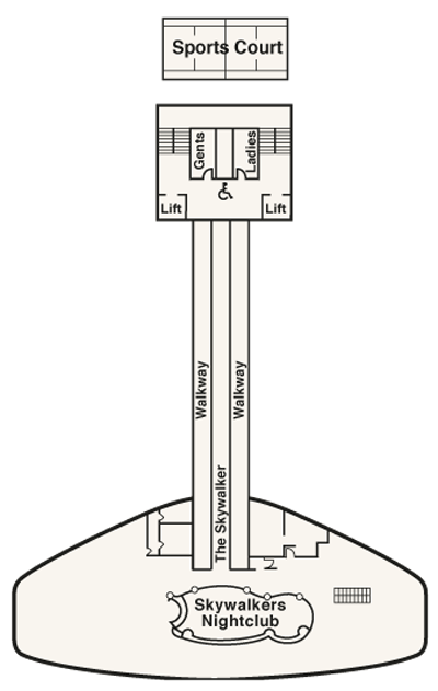 Deckplan Deck 17 - Sports – Caribbean Princess