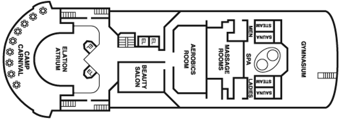 Deckplan Sports Deck – Carnival Elation