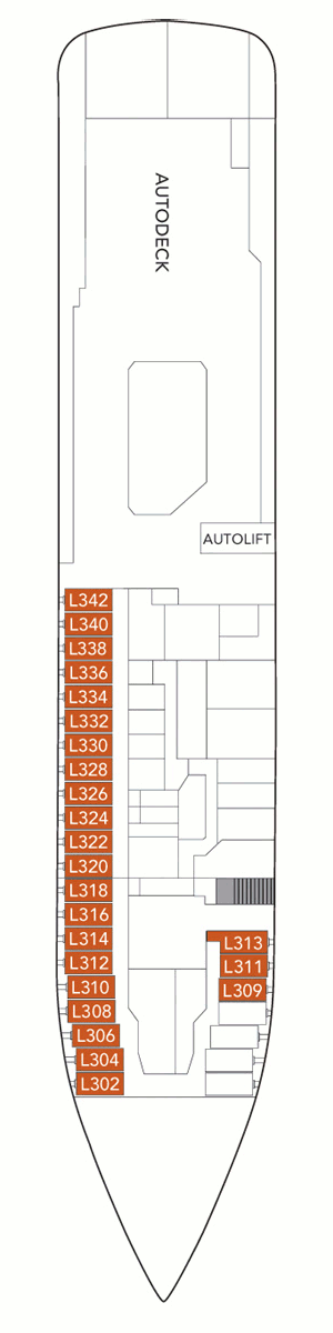 Deckplan Deck 3 – Trollfjord