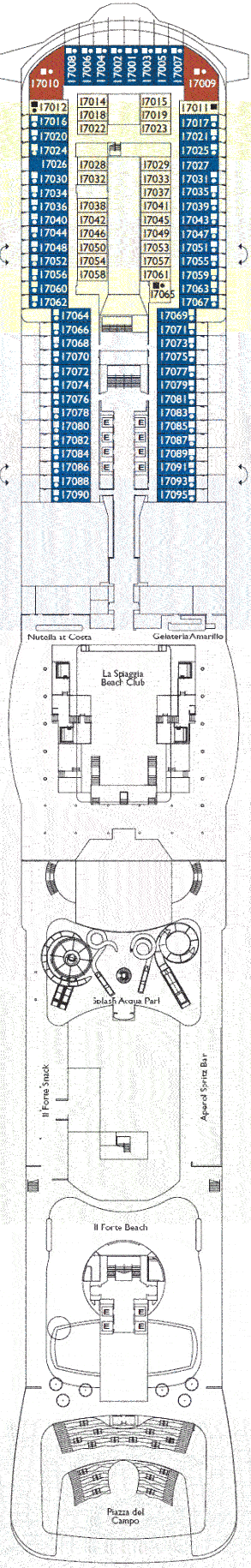 Deckplan Deck 17 – Costa Toscana