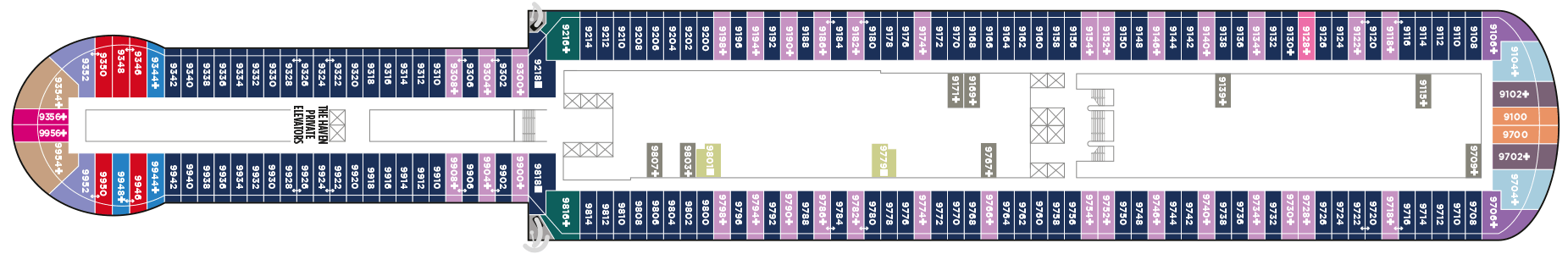 Deckplan Deck 9 – Norwegian Viva