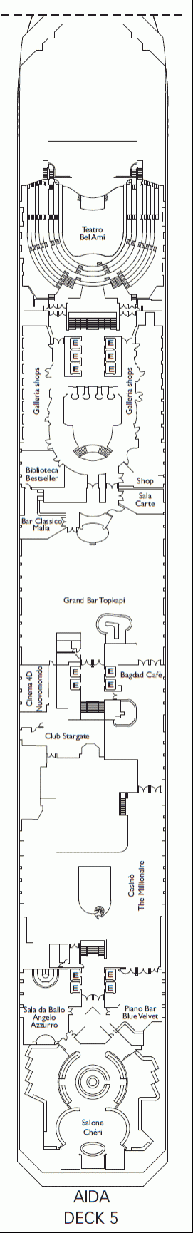 Deckplan Aida Deck – Costa Fascinosa