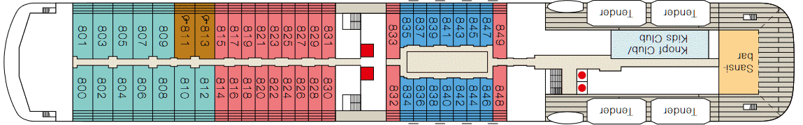 Deckplan Deck 8 – MS Europa 2
