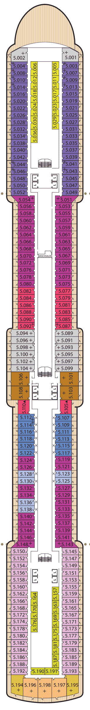 Deckplan Deck 5 – Queen Elizabeth