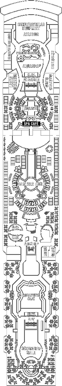 Deckplan Resort Deck – Celebrity Infinity  