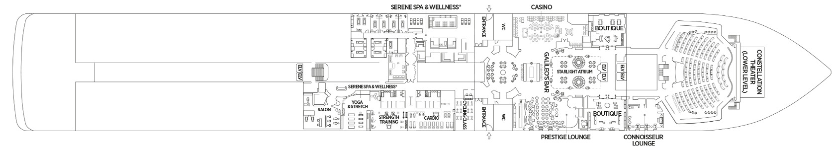 Deckplan Deck 4 – Seven Seas Prestige