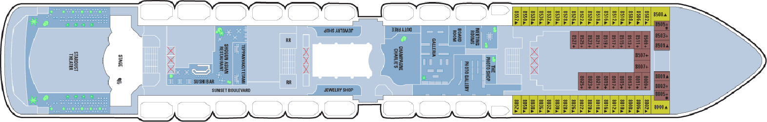 Deckplan Deck 08 – Norwegian Spirit