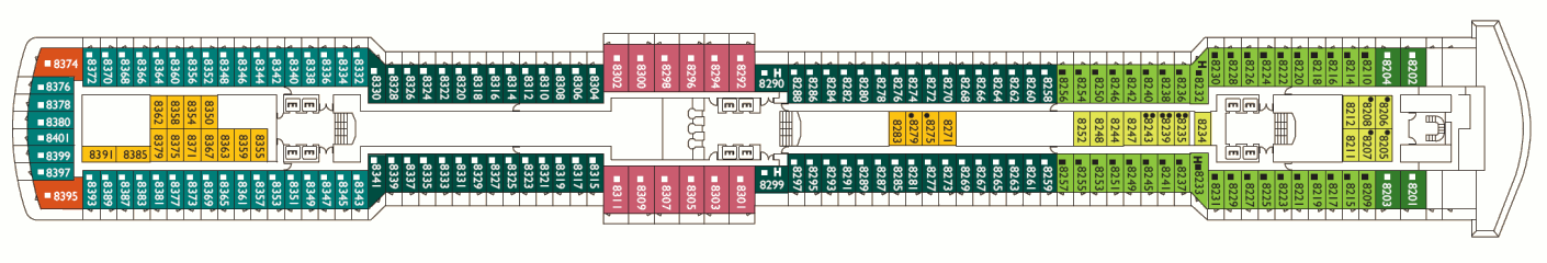 Deckplan Petunia Deck – Costa Deliziosa