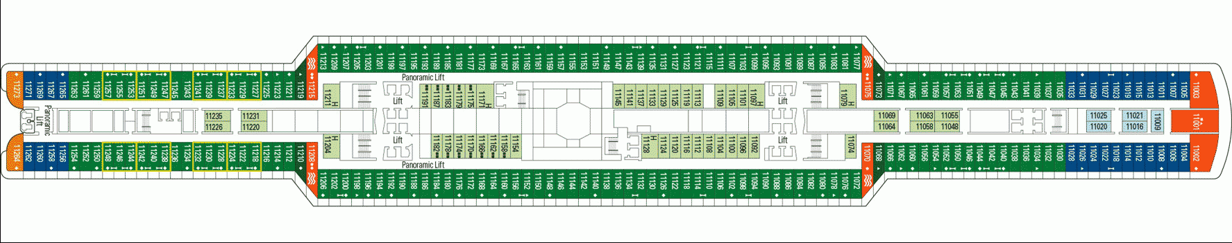Deckplan Deck 11 – MSC Seaview