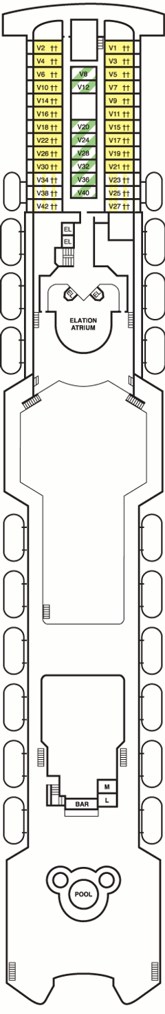 Deckplan Verandah Deck – Carnival Elation