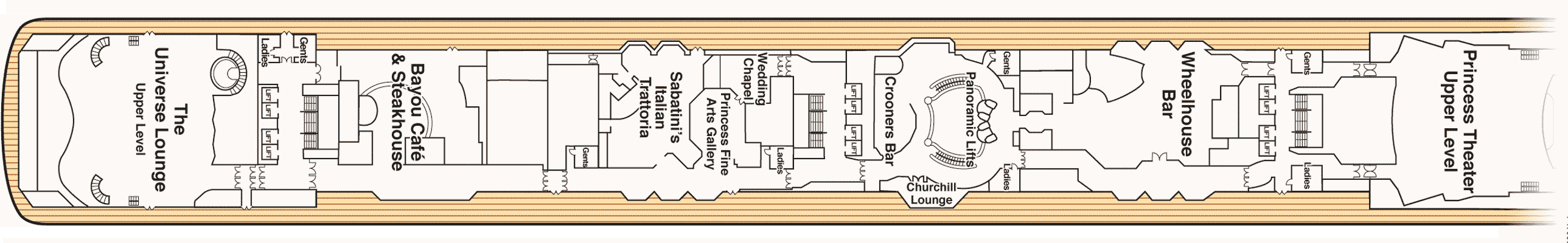 Deckplan Deck 7 - Promenade – Coral Princess
