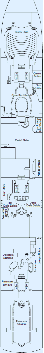 Deckplan Gardenia Deck – Costa Deliziosa