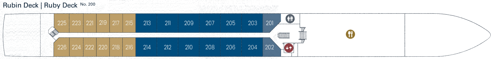 Deckplan Rubindeck – Viva Unique