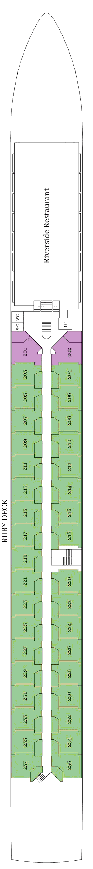 Deckplan Rubin Deck – VIVA One