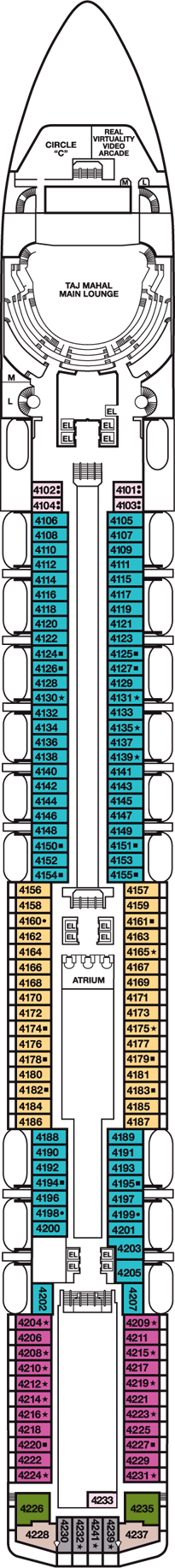 Deckplan Main Deck – Carnival Pride