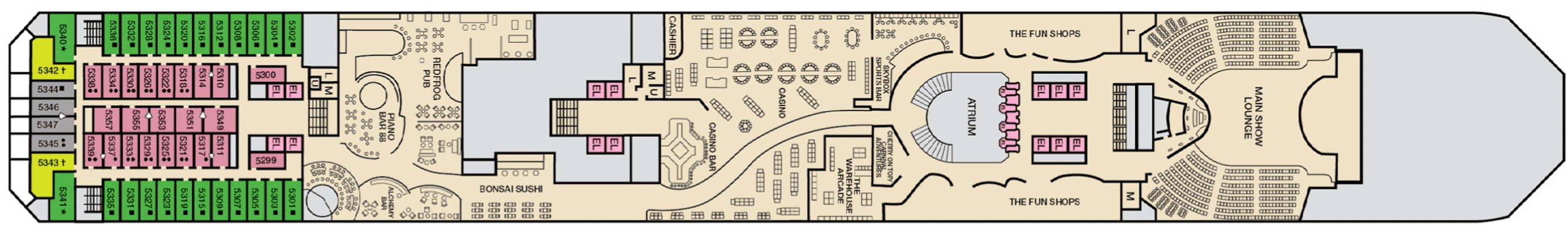Deckplan Deck 05 – Carnival Radiance