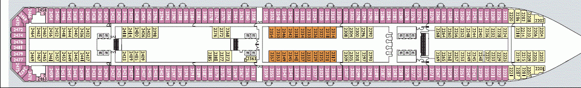 Deckplan Deck 2 Alhambra – Costa Favolosa