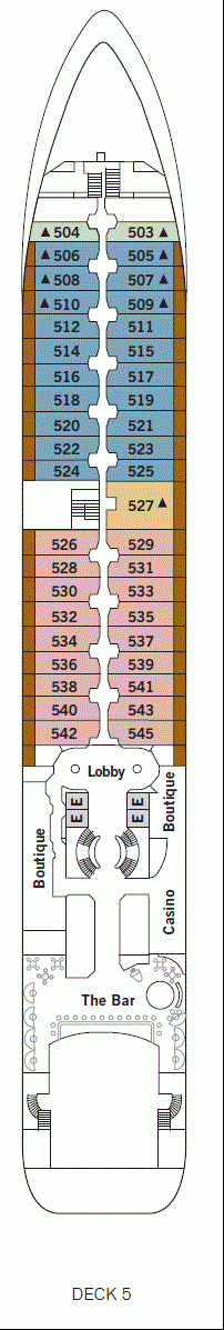 Deckplan Deck 5 – Silver Cloud