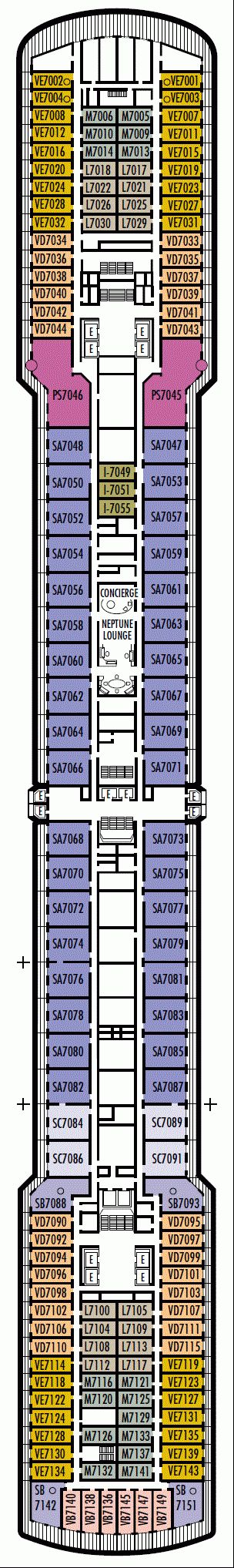 Deckplan Deck 7 - Rotterdam Deck – Westerdam