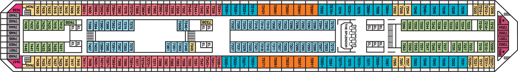 Deckplan Empress Deck – Carnival Splendor
