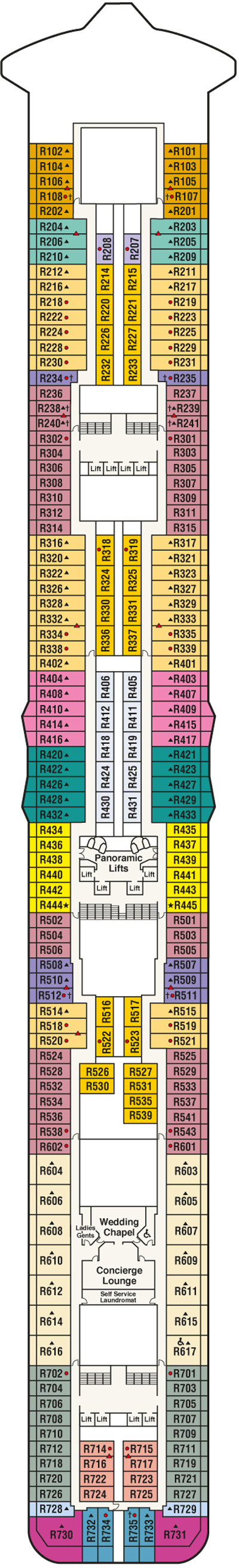 Deckplan Deck 14 Riviera – Royal Princess