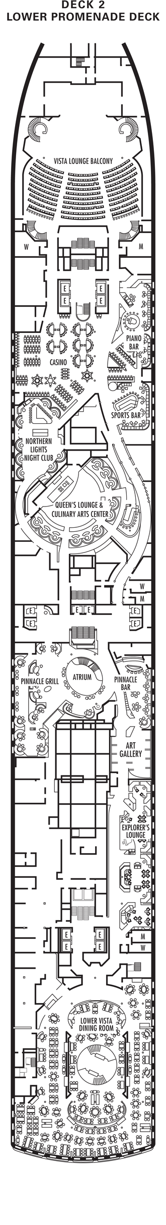 Deckplan Deck 2 - Lower Promenade Deck – Noordam