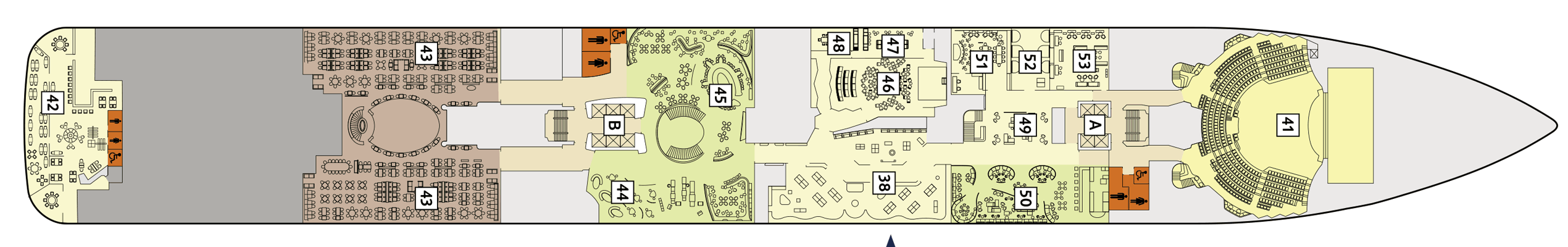 Deckplan Deck 4 Seestern – Mein Schiff 5