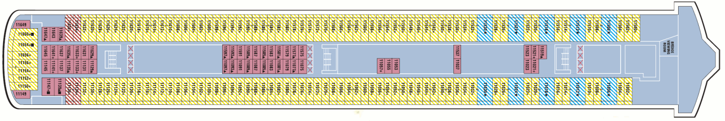 Deckplan Deck 11 – Norwegian Gem