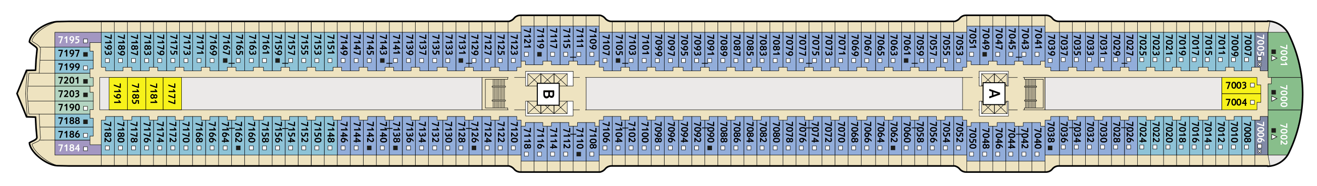 Deckplan Deck 7 Hanse – Mein Schiff 5