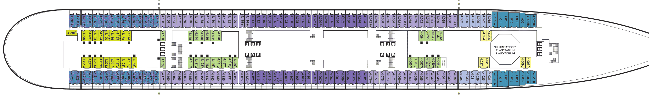 Deckplan Deck 4 – Queen Mary 2