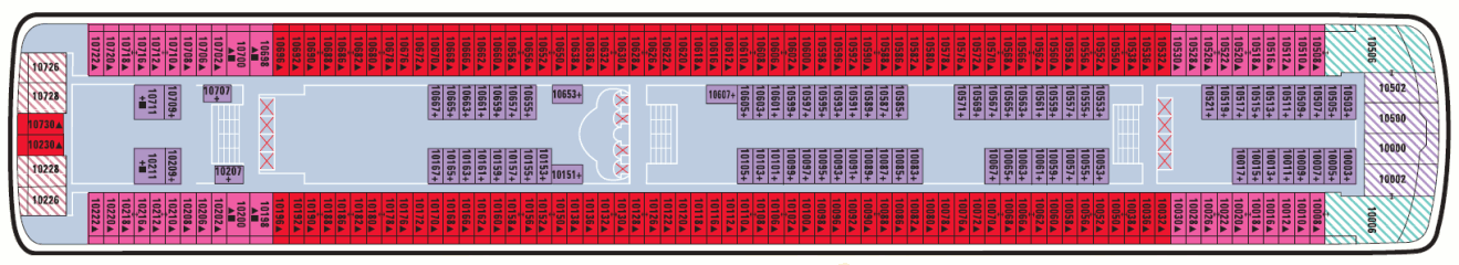 Deckplan Deck 10 – Norwegian Dawn